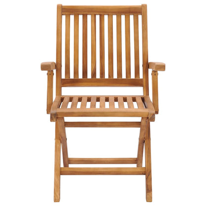 vidaXL Klappbare Gartenstühle mit Kissen 6 Stk. Massivholz Teak