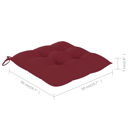 vidaXL Klappbare Gartenstühle mit Kissen 6 Stk. Massivholz Teak