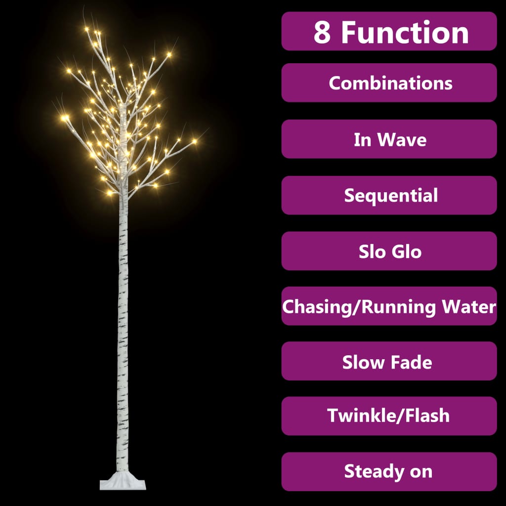 vidaXL Weihnachtsbaum 200 LEDs 2,2 m Warmweiß Indoor Outdoor