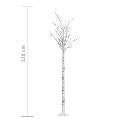 vidaXL Weihnachtsbaum 200 LEDs 2,2 m Warmweiß Indoor Outdoor