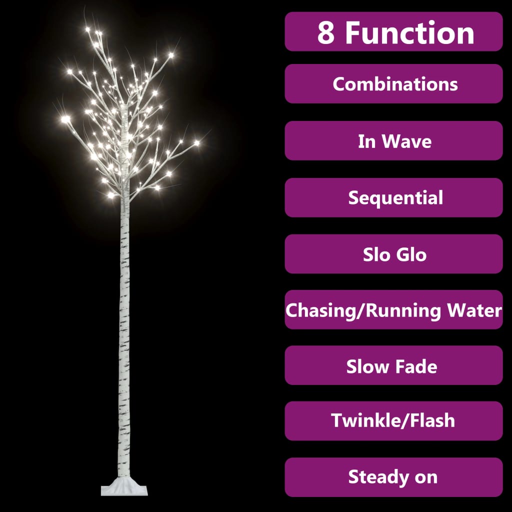 vidaXL Weihnachtsbaum 200 LEDs 2,2 m Kaltweiß Indoor Outdoor