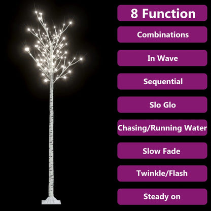 vidaXL Weihnachtsbaum 200 LEDs 2,2 m Kaltweiß Indoor Outdoor