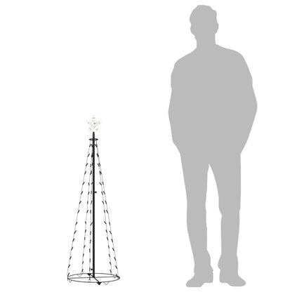 vidaXL Weihnachtsbaum Kegelform 70 LEDs Deko Warmweiß 50x120 cm