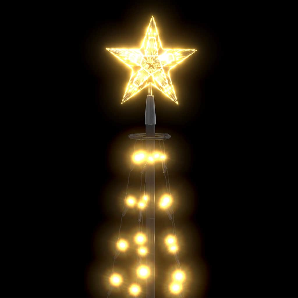vidaXL Weihnachtsbaum Kegelform 84 LEDs Deko Warmweiß 50x150 cm