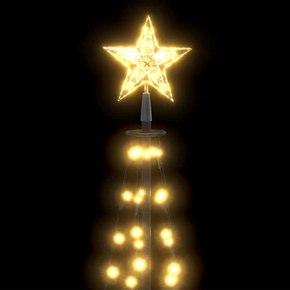 vidaXL Weihnachtsbaum Kegelform 84 LEDs Deko Warmweiß 50x150 cm