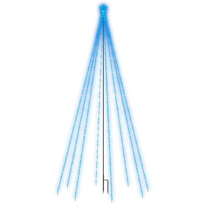 vidaXL LED Weihnachtsbaum Indoor Outdoor 576 LEDs Blau 3,6 m