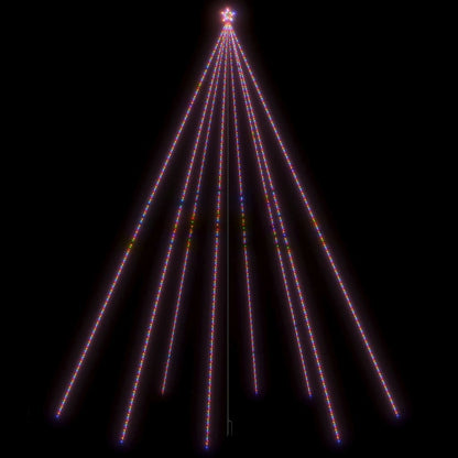 vidaXL LED Weihnachtsbaum Indoor Outdoor 1300 LEDs Bunt 8 m