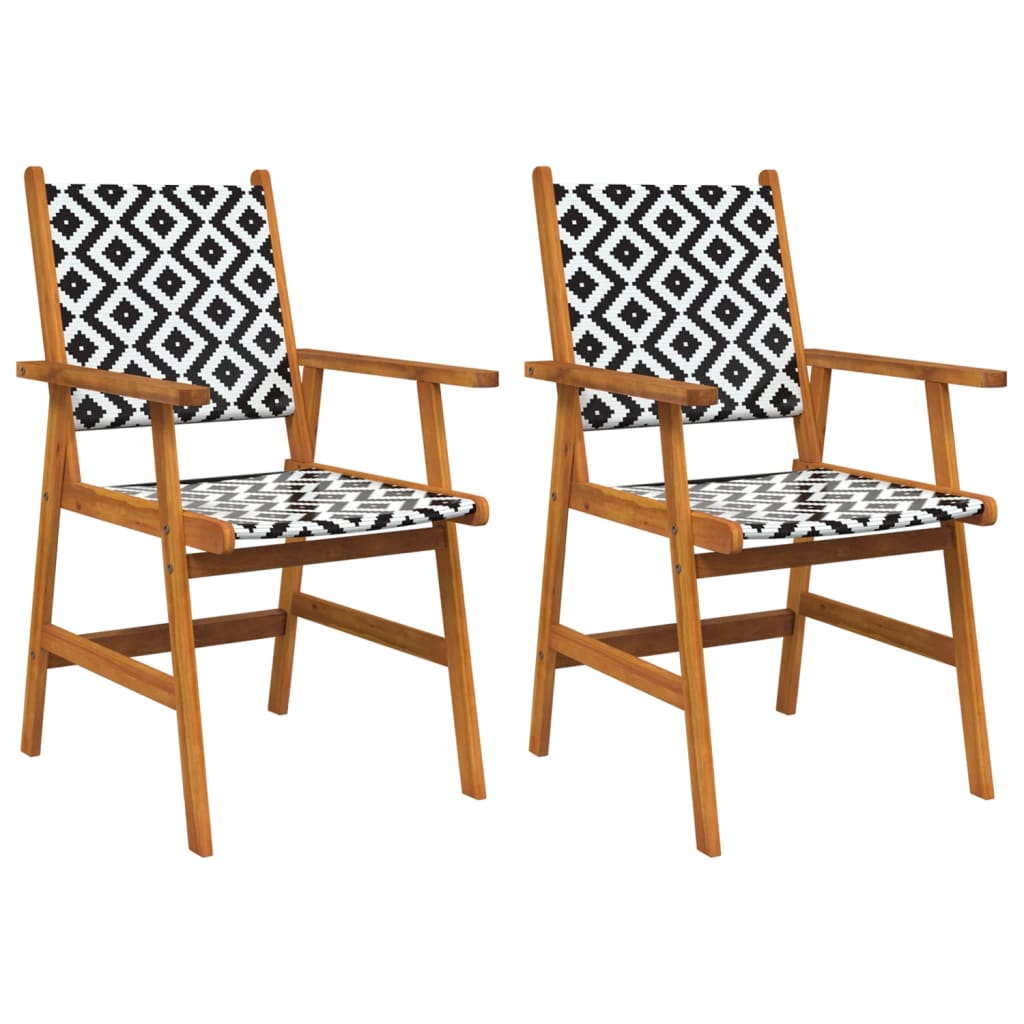 vidaXL Chaises de jardin 2 pcs Bois d'acacia massif