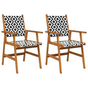 vidaXL Chaises de jardin 2 pcs Bois d'acacia massif