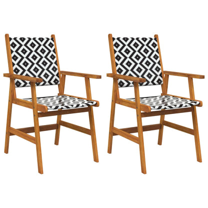 vidaXL Chaises de jardin 2 pcs Bois d'acacia massif