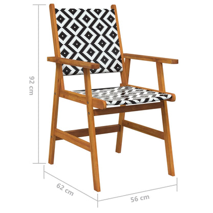 vidaXL Chaises de jardin 2 pcs Bois d'acacia massif