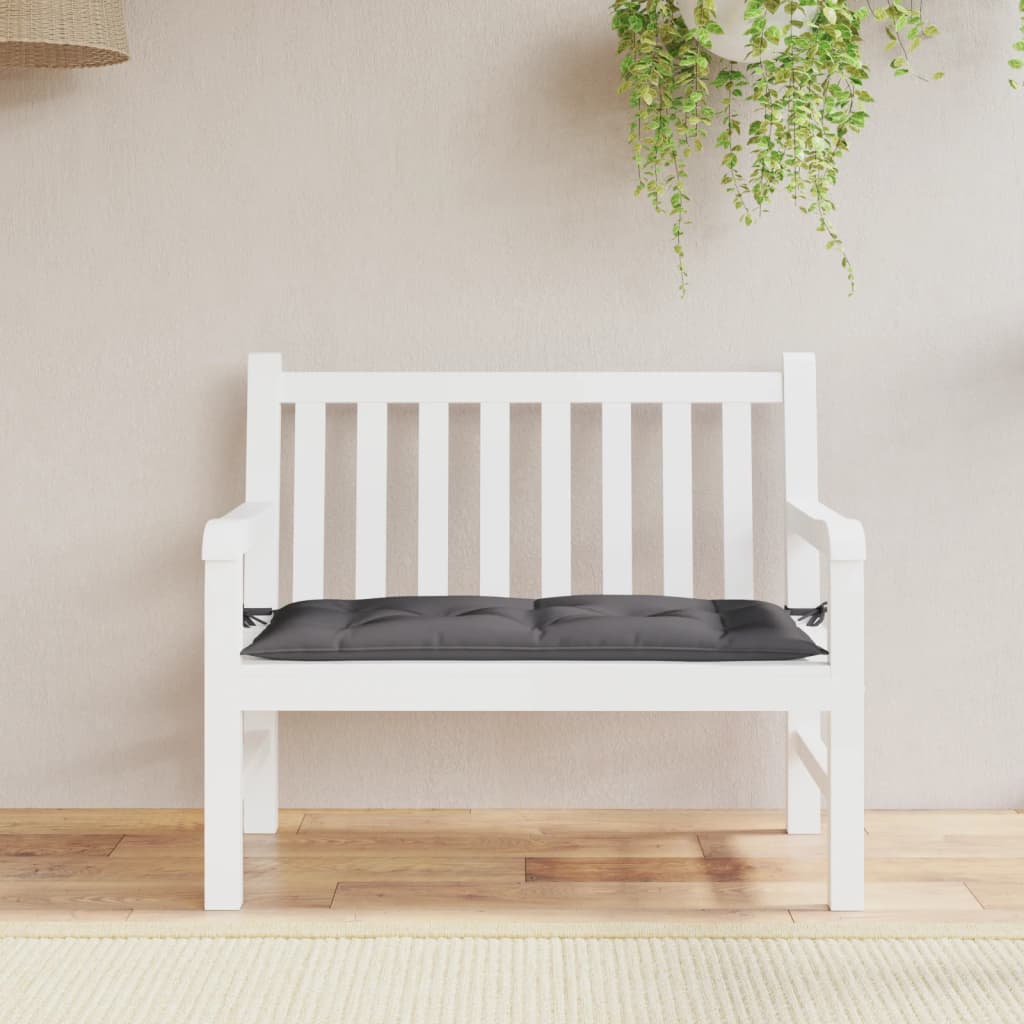 vidaXL Coussin pour banc de jardin Anthracite 110x50x7 cm Tissu Oxford