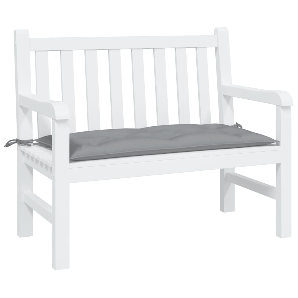 vidaXL Coussin de banc de jardin gris 110x50x7 cm en tissu Oxford