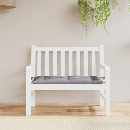 vidaXL Coussin de banc de jardin gris 110x50x7 cm en tissu Oxford