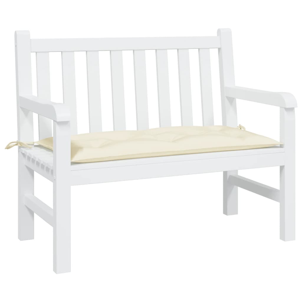 vidaXL Coussin de banc de jardin Crème 110x50x7 cm Tissu Oxford
