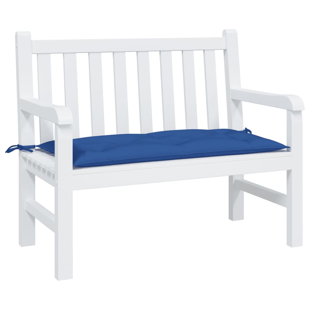 vidaXL Coussin de banc de jardin bleu 110x50x7 cm Tissu Oxford