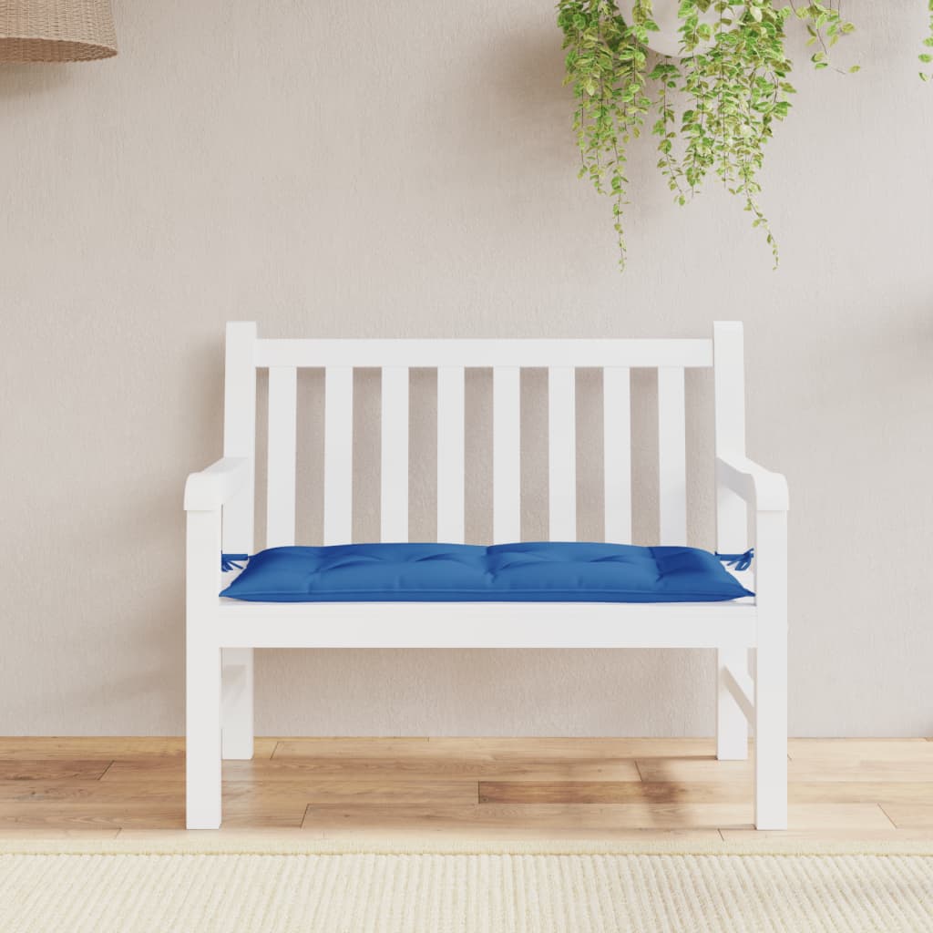 vidaXL Coussin de banc de jardin bleu 110x50x7 cm Tissu Oxford