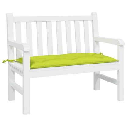 vidaXL Coussin de banc de jardin vert clair 110x50x7 cm Tissu Oxford