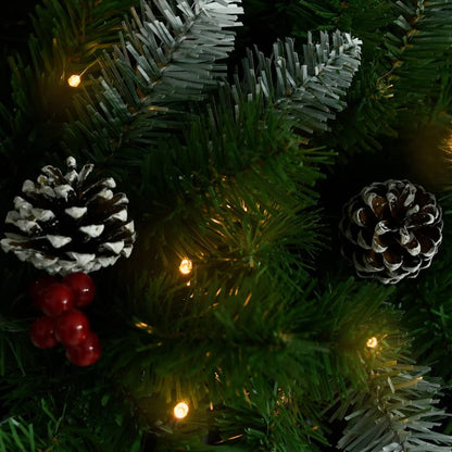 vidaXL Künstlicher Weihnachtsbaum mit Beleuchtung Outdoor Grün 40 cm