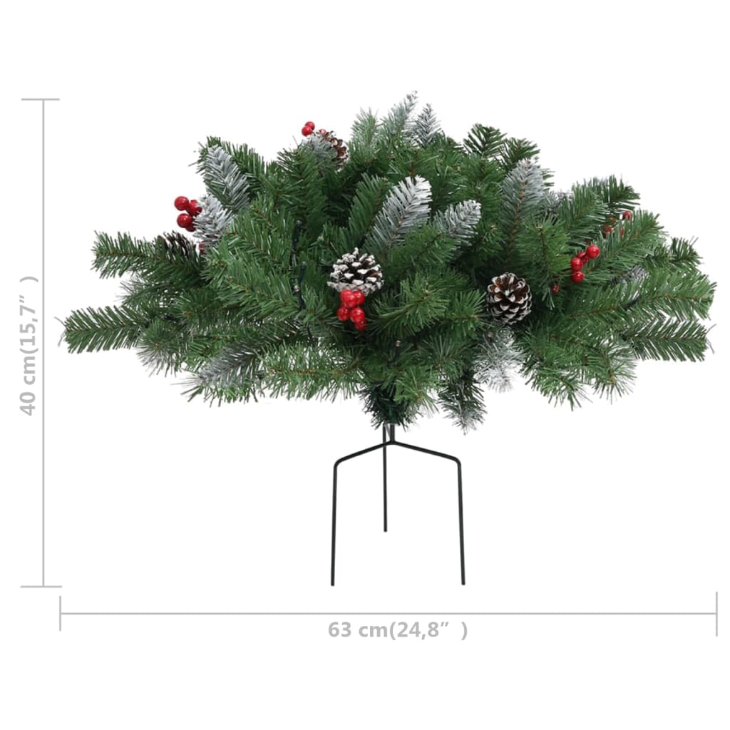 vidaXL Künstlicher Weihnachtsbaum mit Beleuchtung Outdoor Grün 40 cm