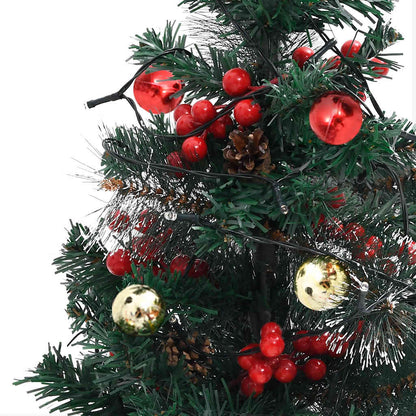 vidaXL Künstlicher Weihnachtsbaum mit Beleuchtung 2 Stk. Outdoor 76 cm