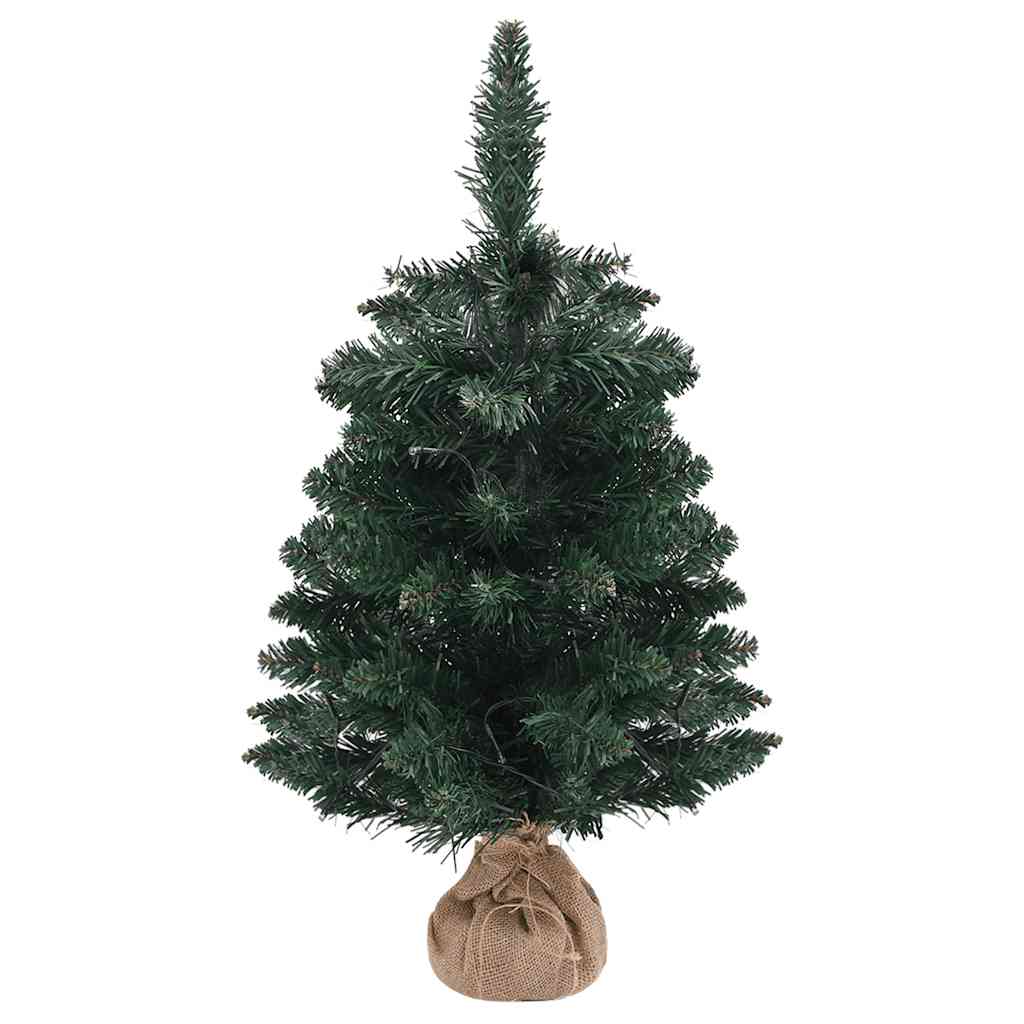 vidaXL Künstlicher Weihnachtsbaum mit Beleuchtung & Ständer Grün 60 cm