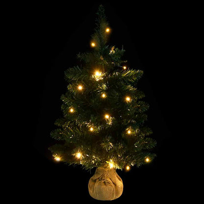 vidaXL Künstlicher Weihnachtsbaum mit Beleuchtung & Ständer Grün 60 cm