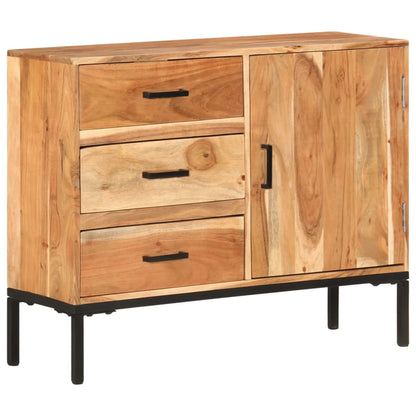 vidaXL Sideboard 88x30x73 cm Akazie Massivholz