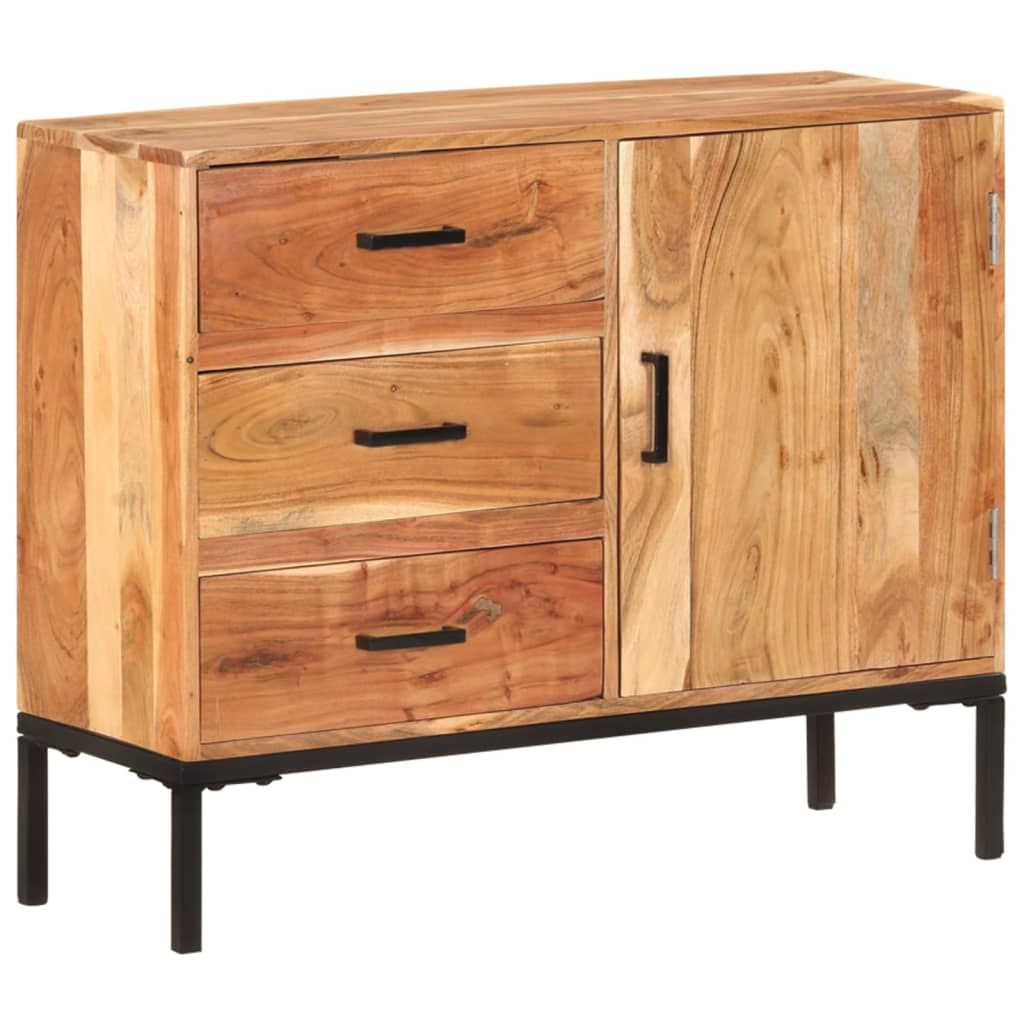 vidaXL Sideboard 88x30x73 cm Akazie Massivholz