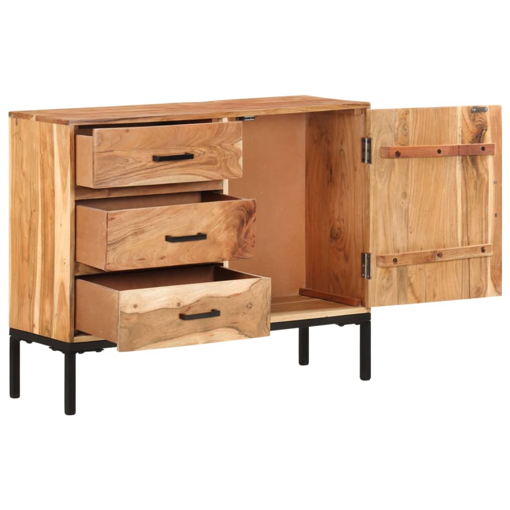 vidaXL Sideboard 88x30x73 cm Akazie Massivholz