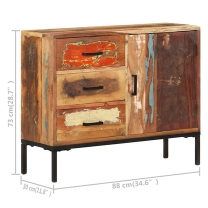 vidaXL Sideboard 88x30x73 cm Altholz Massiv