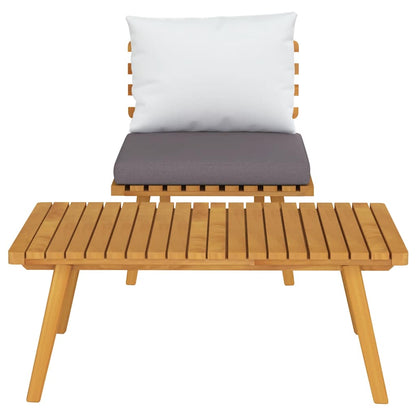 vidaXL 2-tlg. Garten-Lounge-Set mit Kissen Massivholz Akazie