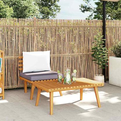 vidaXL 2-tlg. Garten-Lounge-Set mit Kissen Massivholz Akazie