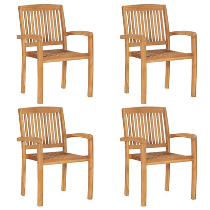 vidaXL Ensemble de salle à manger de jardin 5 pcs en teck massif
