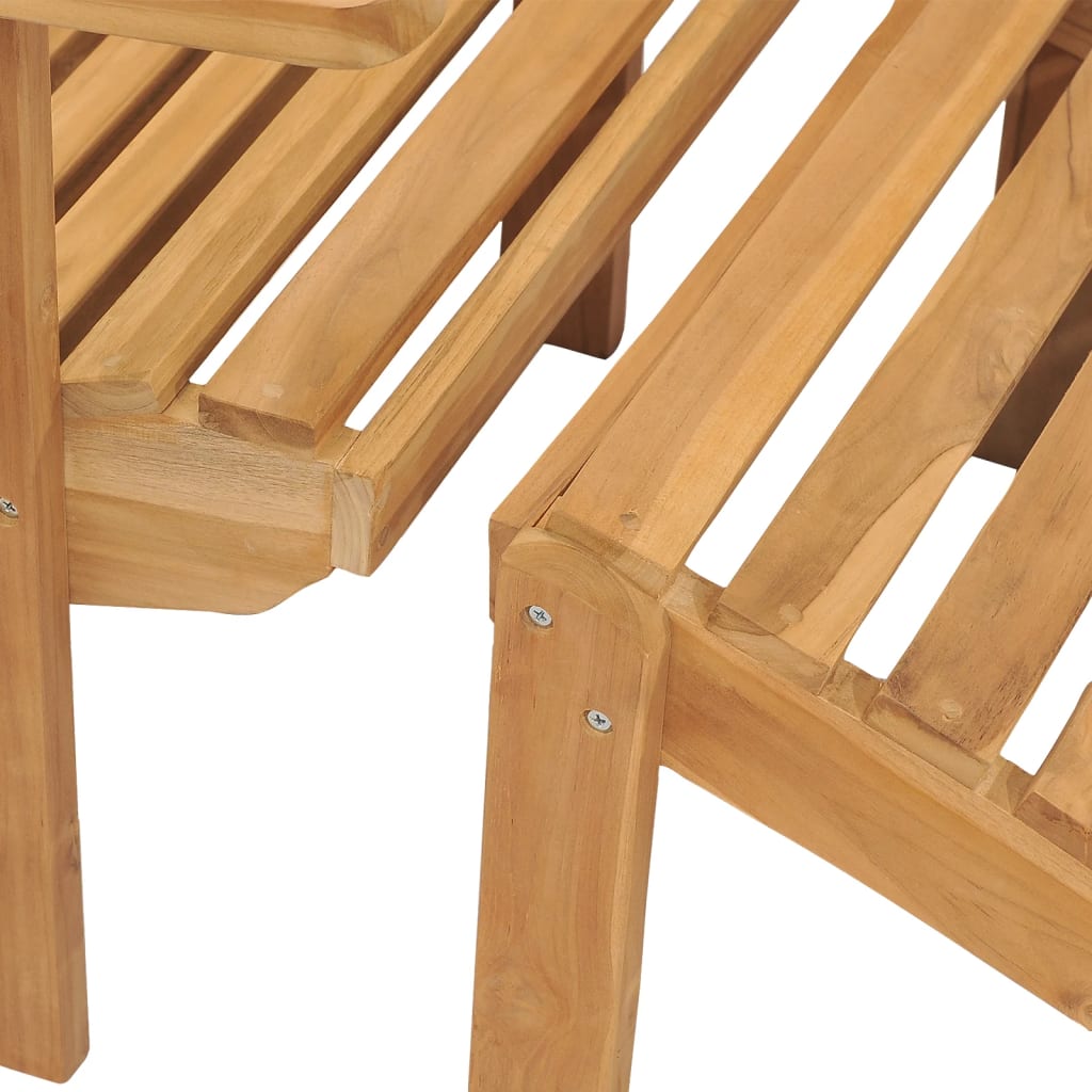 vidaXL Chaises Adirondack avec repose-pieds 2 pcs Bois de teck massif