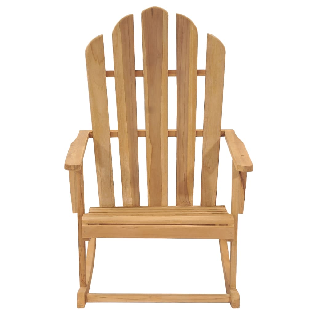 vidaXL Fauteuils à bascule Adirondack 2 pcs. Bois de teck massif