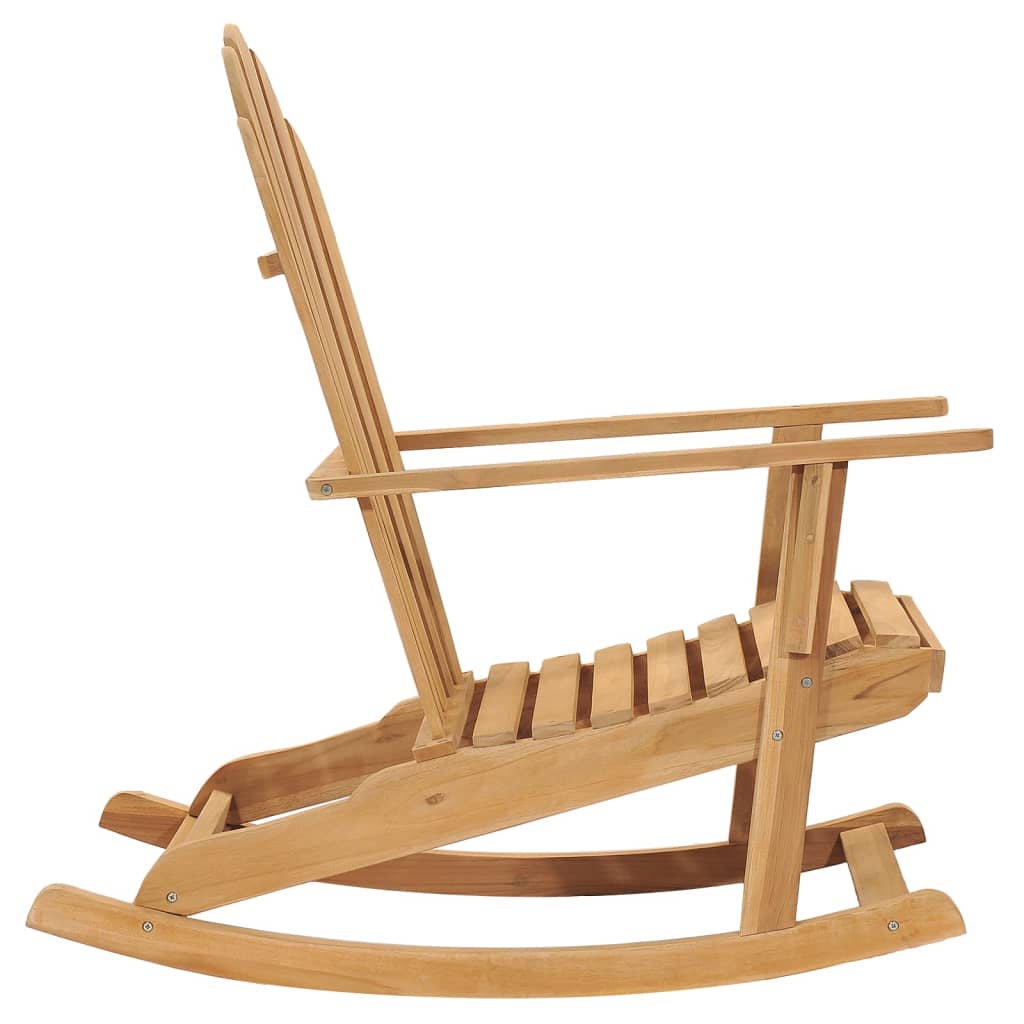 vidaXL Fauteuils à bascule Adirondack 2 pcs. Bois de teck massif
