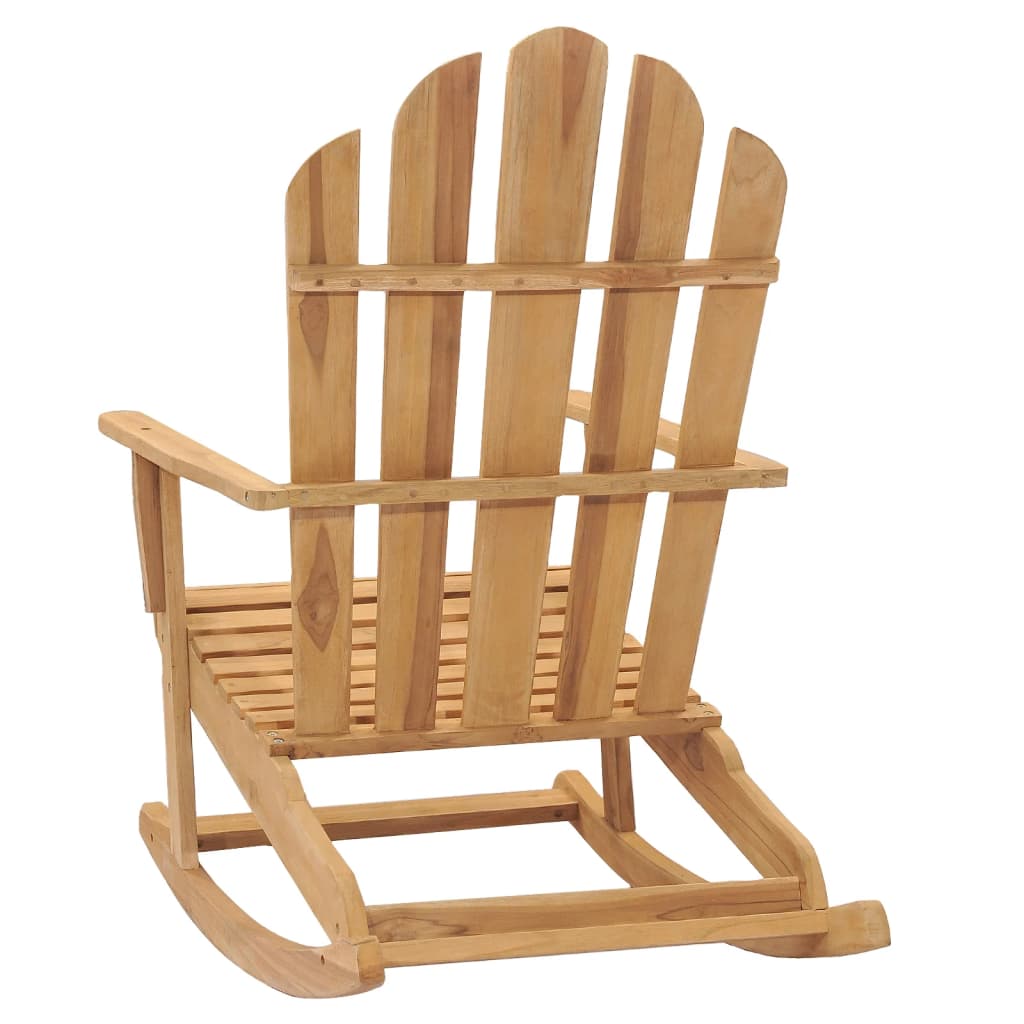vidaXL Fauteuils à bascule Adirondack 2 pcs. Bois de teck massif
