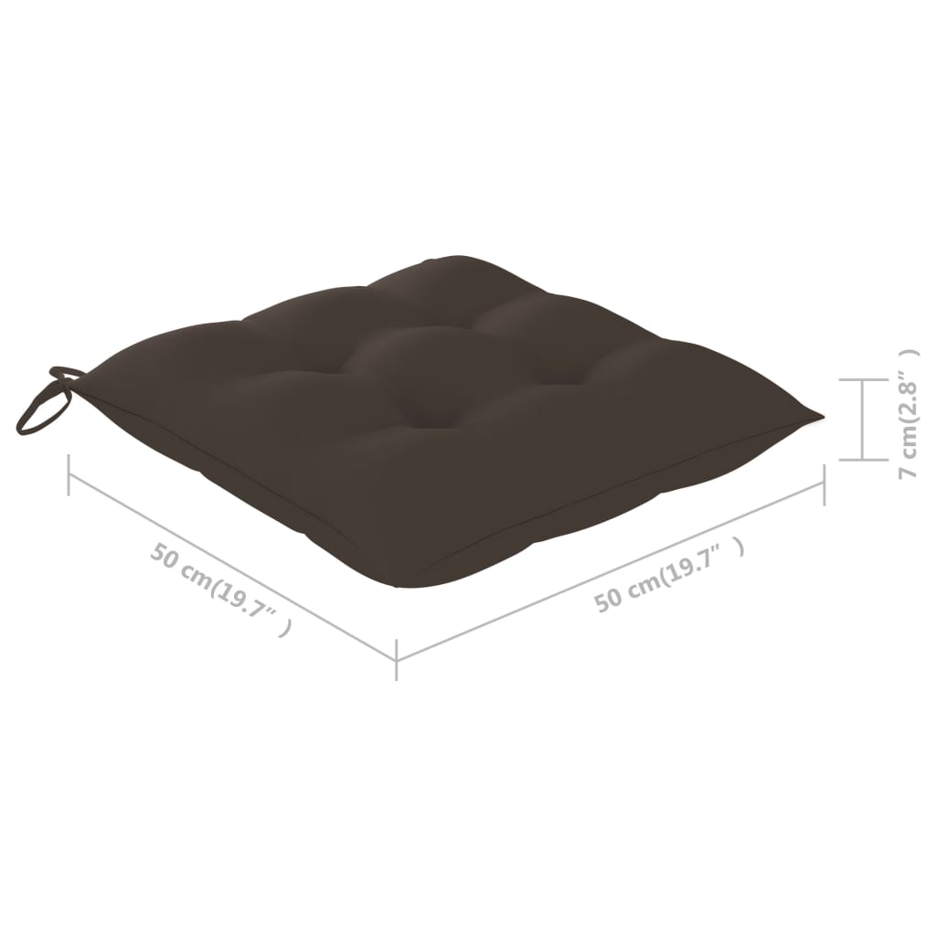 Stapelbare Gartenstühle mit Kissen 8 Stk. Massivholz Teak