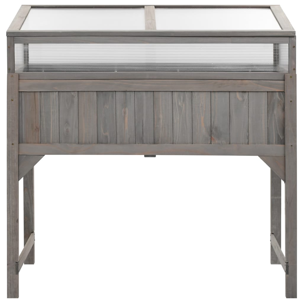vidaXL Carré potager avec serre 110x54x120 cm Bois de sapin massif