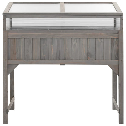 vidaXL Carré potager avec serre 110x54x120 cm Bois de sapin massif