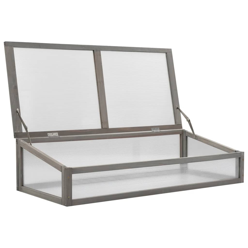 vidaXL Carré potager avec serre 110x54x120 cm Bois de sapin massif