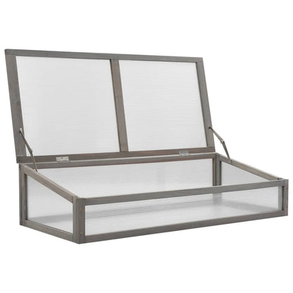 vidaXL Carré potager avec serre 110x54x120 cm Bois de sapin massif
