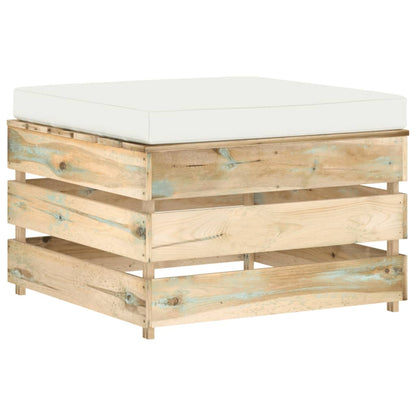 vidaXL 4-tlg. Garten-Lounge-Set mit Kissen Grün Imprägniertes Holz