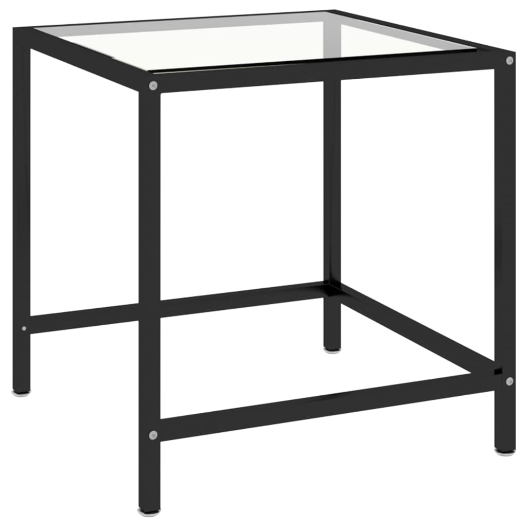 vidaXL Tables d'appoint 2 pcs Verre trempé Noir
