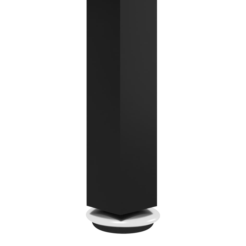 vidaXL Table d'appoint noir et effet marbre blanc 70 cm Verre trempé