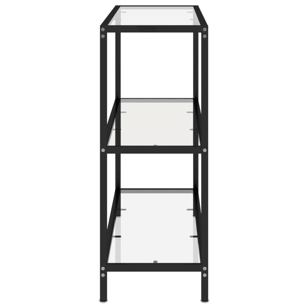 vidaXL Regal Transparent 100x36x90 cm Gehärtetes Glas