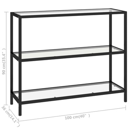 vidaXL Regal Transparent 100x36x90 cm Gehärtetes Glas
