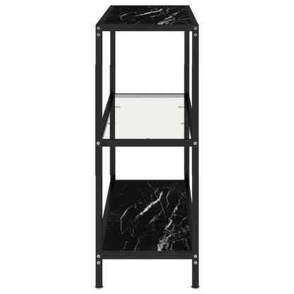 vidaXL Regal Transparent und Marmor 100x36x90 cm Gehärtetes Glas