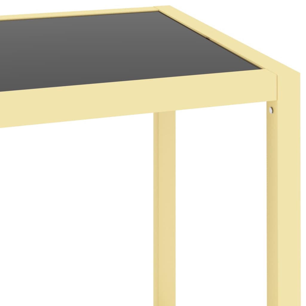vidaXL Regal Schwarz und Transparent 100x36x90 cm Gehärtetes Glas